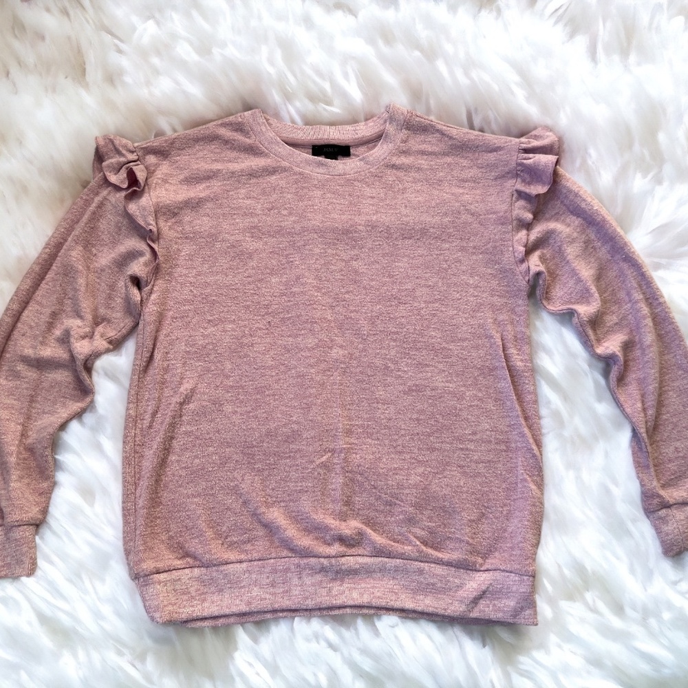 J. Crew Super Soft Mauve Ruffle Shirt  - M